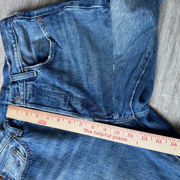 Levis 501 Jeans Womens White Oak Cone Denim Selvedge Distressed Button Fly 28x26 - Picture 12 of 13